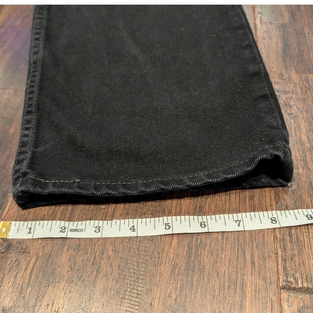 Levis 550 Jeans Mens 40x30‎ Fits 38x28 Black Denim Relaxed Tapered Leg High Rise - Picture 9 of 9